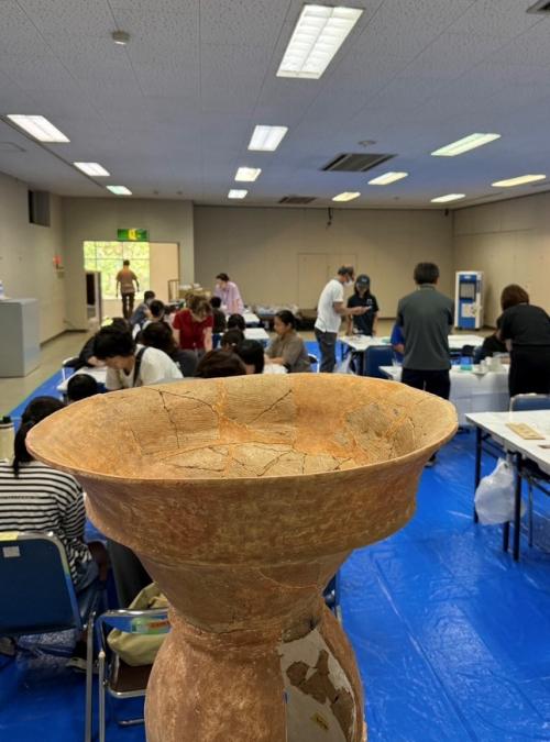 土器舐め受講風景
