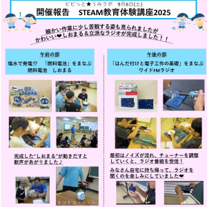 STEAM教育体験講座2025　講座の様子