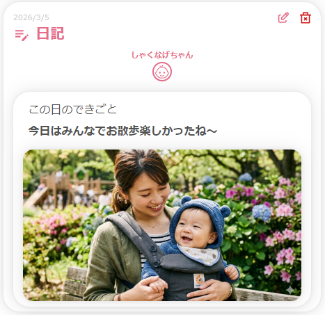 散歩記録イメージ
