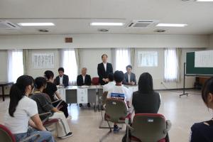 両副町長、教育長からもメッセージを送りました。
