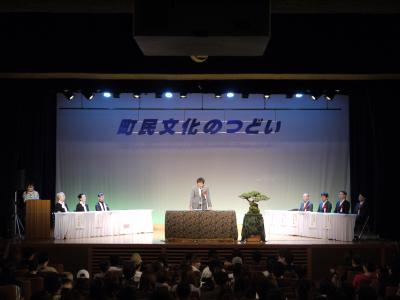 町長挨拶の場面①