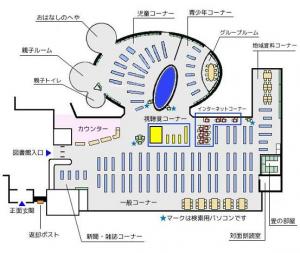 図書館館内の配置図