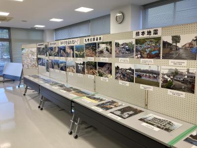 防災展示の様子