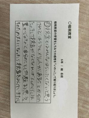 児童の感想